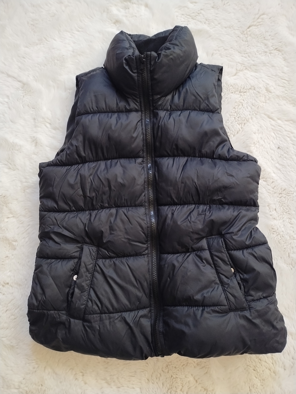 Old Navy Black Quilted Puffer Vest